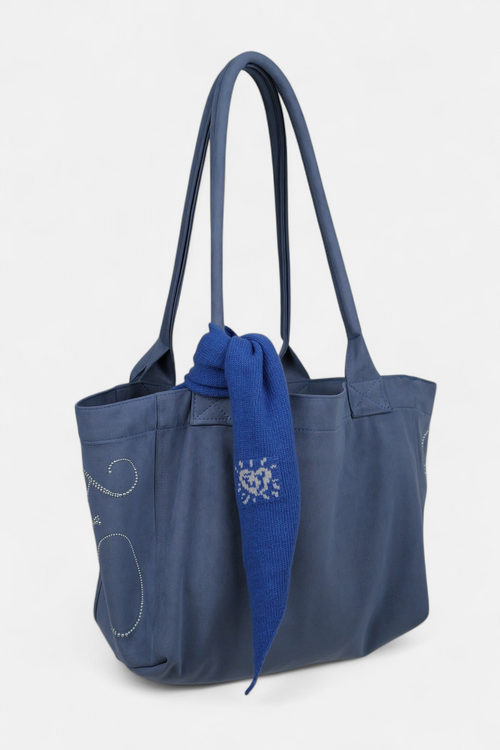 ギャラリービューに画像 (1) を読み込む. PONY SUEDE BAG (BLUE)