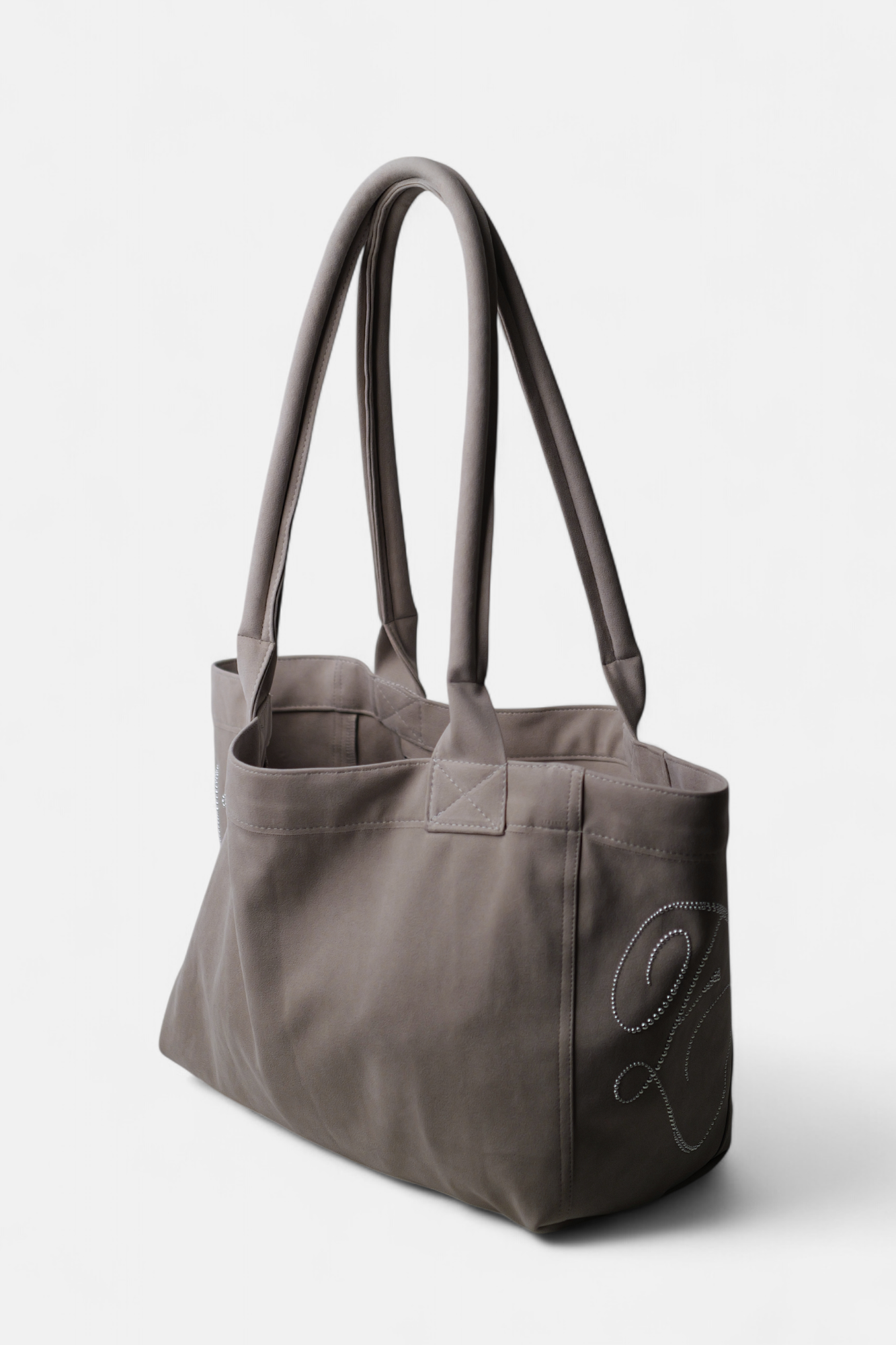 PONY SUEDE BAG (LIGHT GRAY)