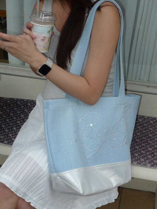 ギャラリービューに画像 (5) を読み込む. [PRE-ORDER] SUGAR CUBE BAG (DENIM SKY BLUE)