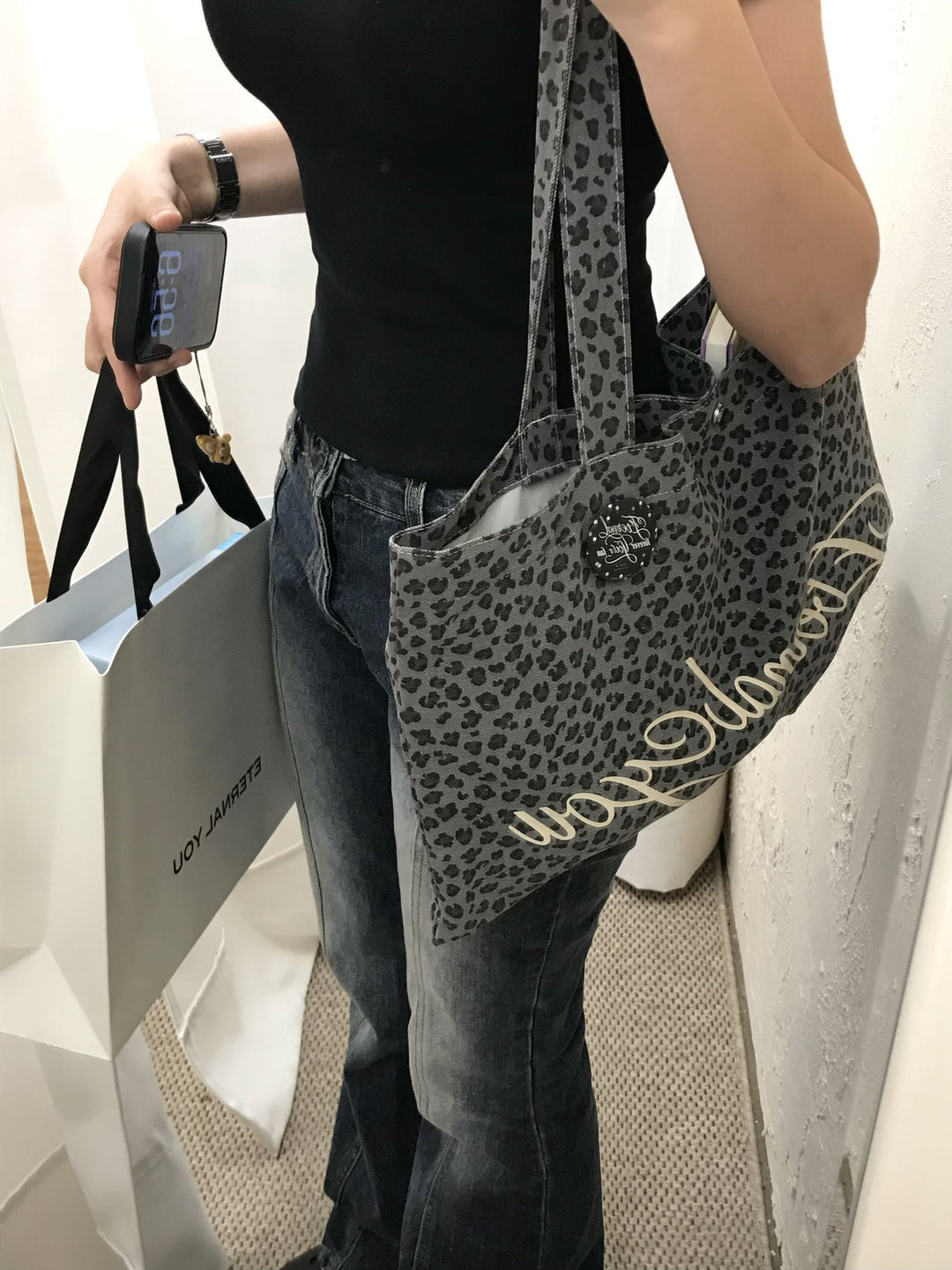 SUGAR STAMP BAG (LEOPARD GRAY)